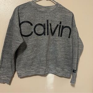 Calvin Klein Heather Gray Crew Neck Performance Sweatshirt